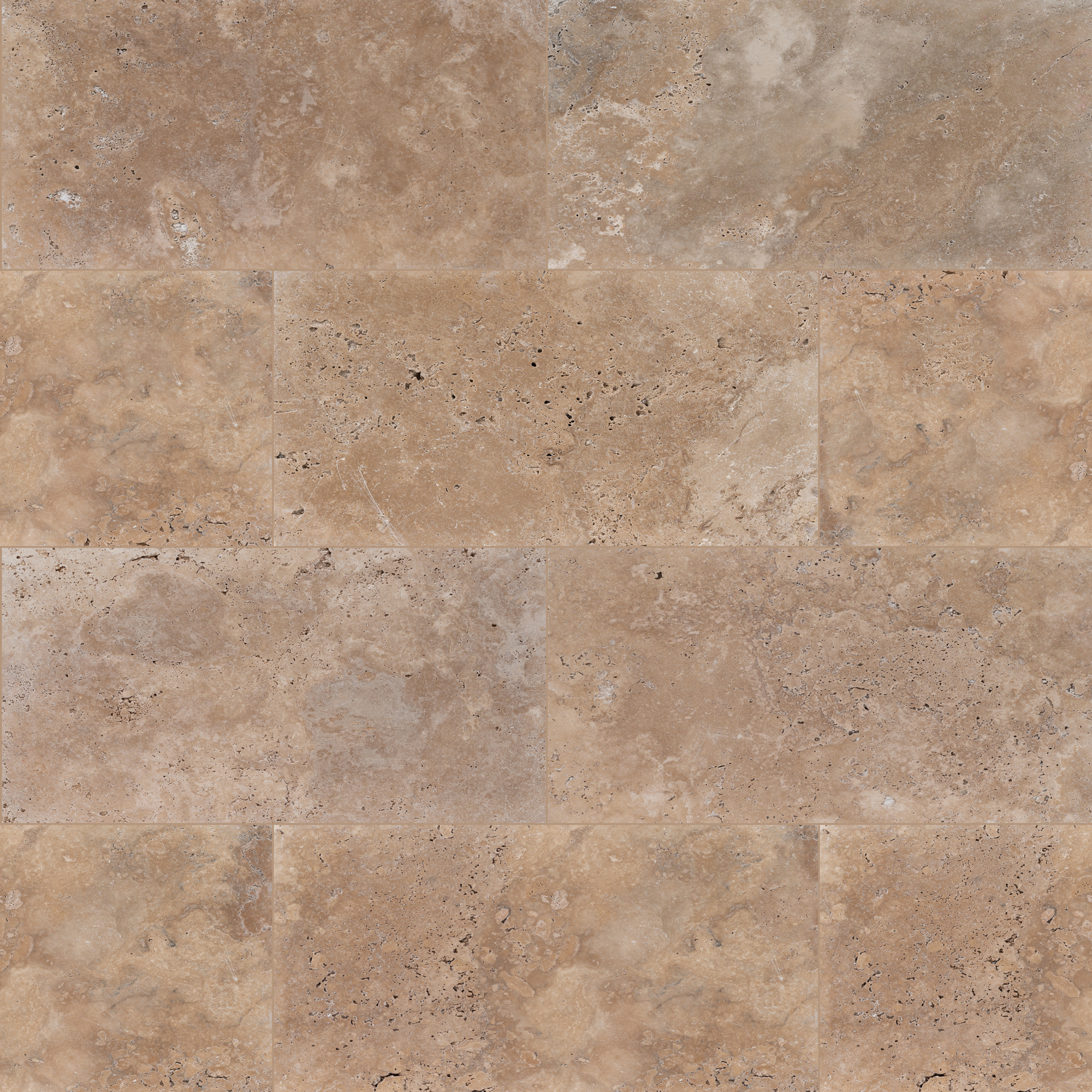 Ackland Marzana Almond Tumbled Travertine Paver Tile — 16in. x 24in., Model# NTE-LSC-165
